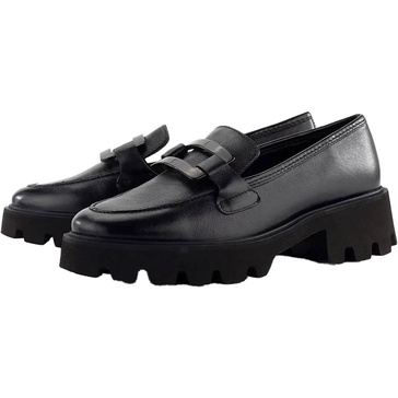 women's oleander calf leather loafer in black
