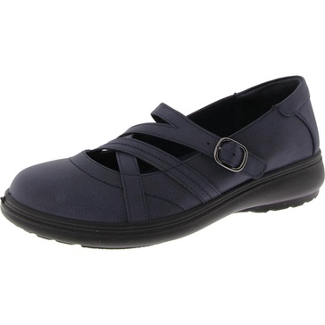 womens faux leaher slip on mary janes