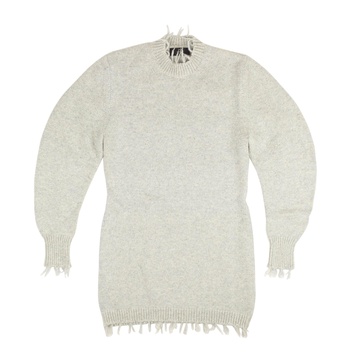 grey fitted pullover knit dress