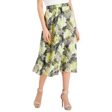 womens printed wear to work midi skirt