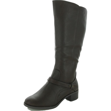 jewel womens faux-leather tall knee-high boots
