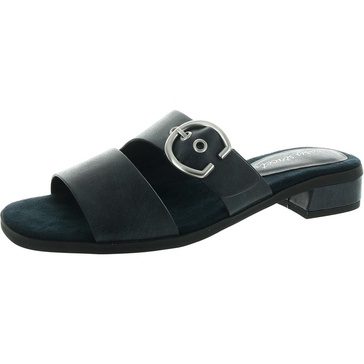 womens buckle man made slide sandals
