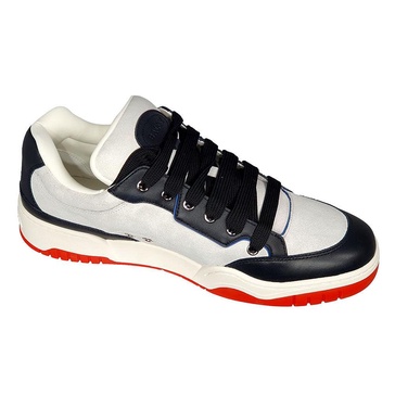 kiro 6303812 men's black & white calf leather sneakers