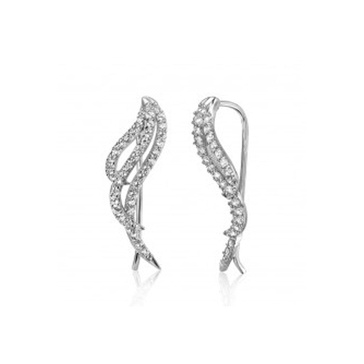 open arrow ring silver