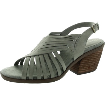 womens padded insole faux suede block heel