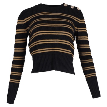 striped sweater in black wool