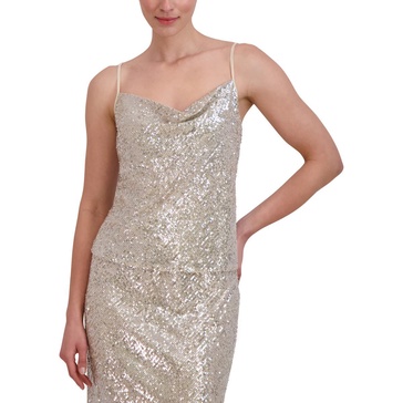 womens sequined cropped cami
