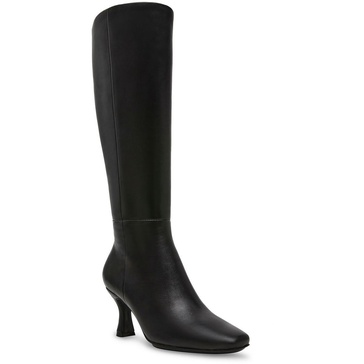 perfection womens zipper leather knee-high boots