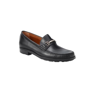 simpler men's 6230241 black leather loafer