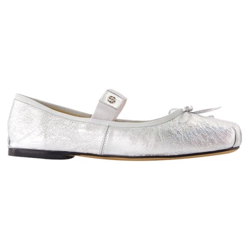 jolie flat shoes -  - leather - silver