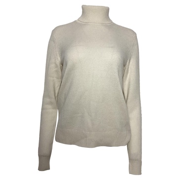 turtleneck sweater in ivory cashmere