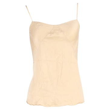 spaghetti strap camisole top in nude silk