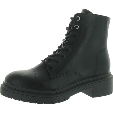 zahara womens zip up lug sole combat & lace-up boots