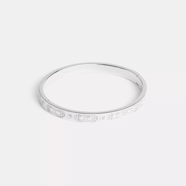 signature pavé hinged bangle