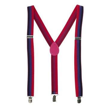 striped bi pride clip-end suspenders