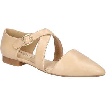maddi womens strappy faux leather flat shoes