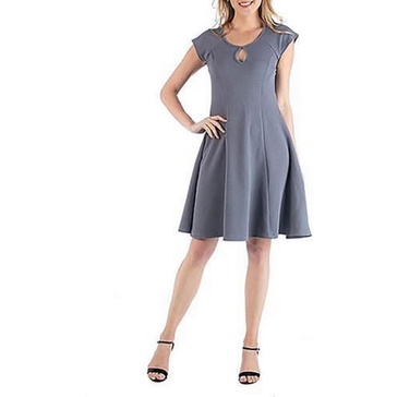 plus womens knee length fit & flare fit & flare dress