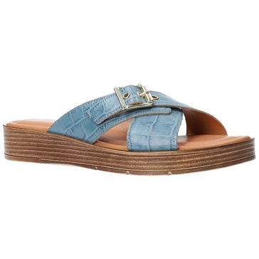 con-italy womens slip on wedge flat sandals