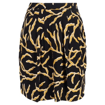 clemy printed mini skirt in black viscose
