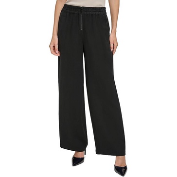 womens ruched high rise wide leg pants