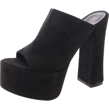 womens faux suede mules