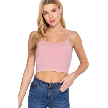 round neck w/removable bra cup cotton spandex bra top
