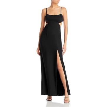 womens cut-out long evening dress