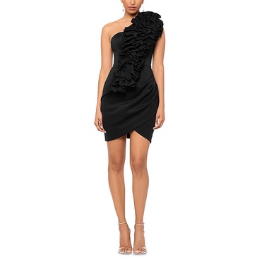 womens solid polyester mini dress