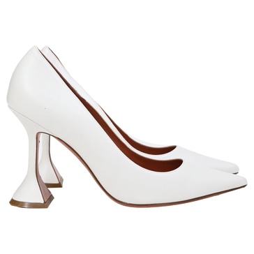 ami pumps in white leather