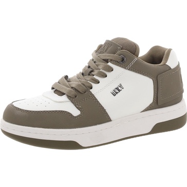 womens cushioned footbed leather casual and fashion sneakers