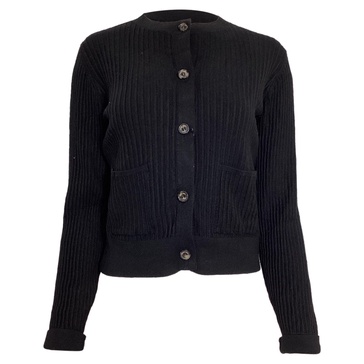 elm cardigan in black viscose