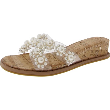 womens embellished manmade slide