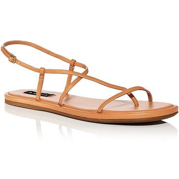 womens cushioned footbed faux leather strappy sandals