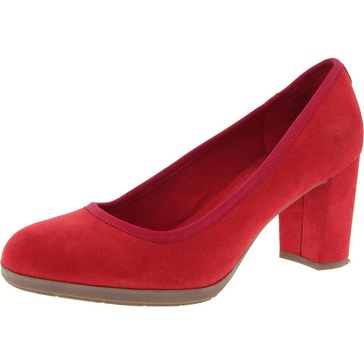 castana womens slip-on flex fit block heels