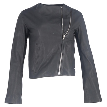 biker jacket in black leather