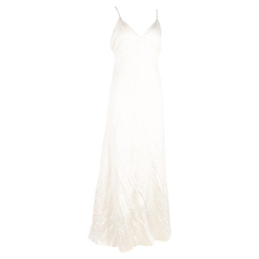 sky maxi dress in white silk