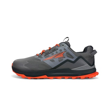 men's lone peak low all-wthr trail shoes in gray/orange
