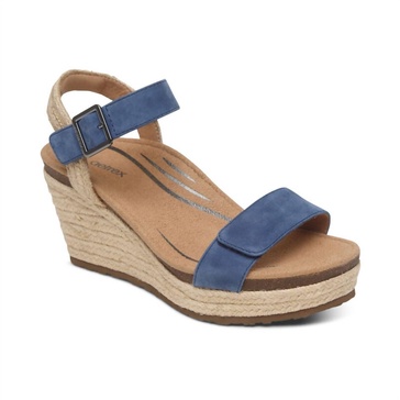 sydney wedge sandal in blue
