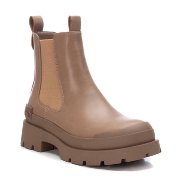 women's booties in light/pastel brown