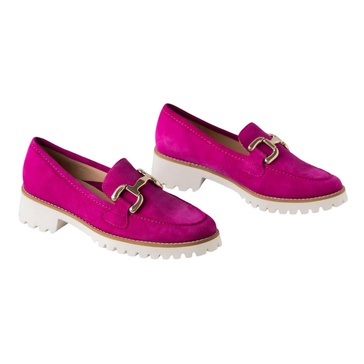 women's kiana loafer in pink suede