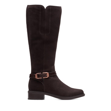 maye aster in brown suede
