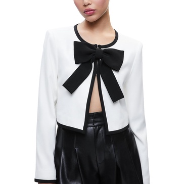 womens bow shoulder pads cropped
