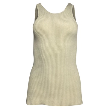 toteme knitted tank top in cream cotton