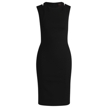 stretch-fabric dress with cut-out details