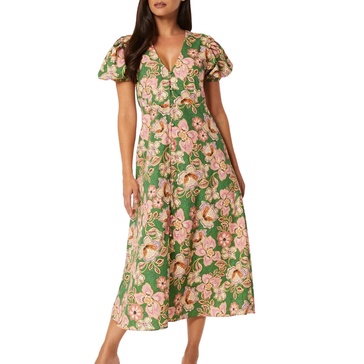 betty midi dress in kelly blossoms