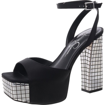 womens block heel man made ankle strap