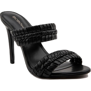 jendi womens faux leather woven heel sandals