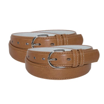 women's leather 1 1/8 inch dress belt (pack of 2)