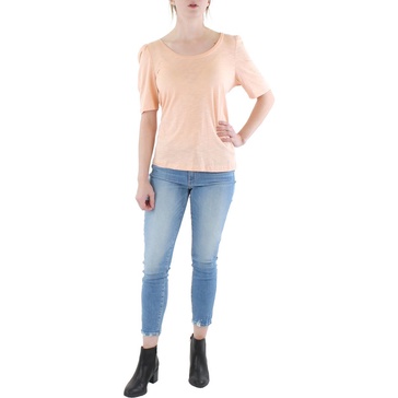 full bloom womens scoop neck short sleeve t-shirt