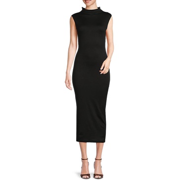 womens mock neck bodycon maxi dress